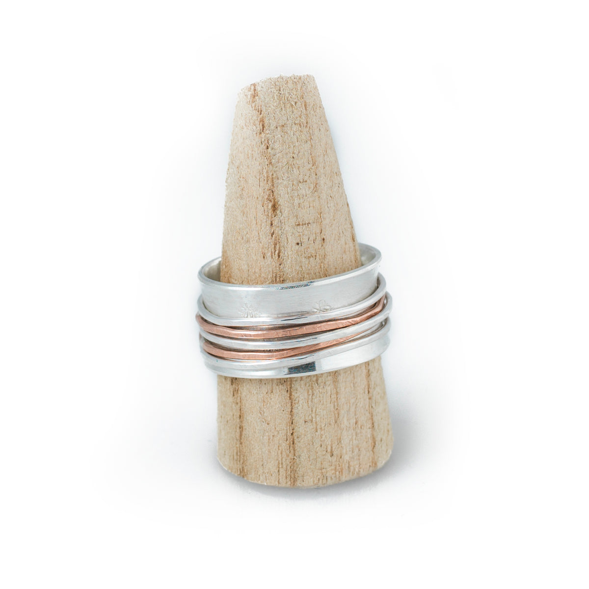 5 Ringed Spinner Silver Spinner with 5 bands – Frankly Lovely Jewellery